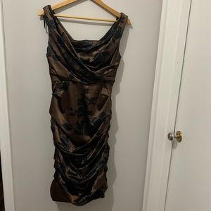 Silky Chocolate Le Chateau Cocktail Dress